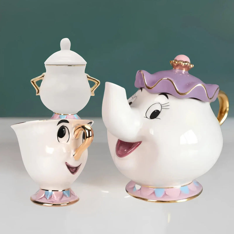 Porcelanas Zip e Madame Samovar - A Bela e A Fera